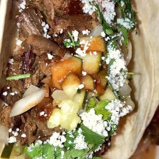 Brisket street taco