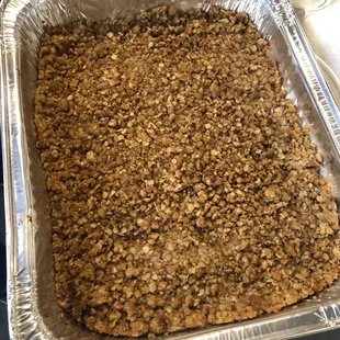 Some delicious crumble dessert.