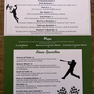 the menu
