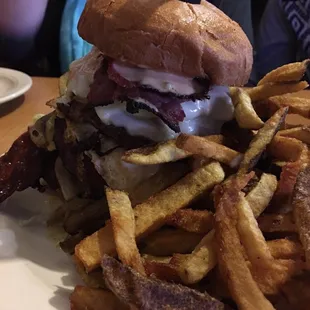The Sinnott burger has pretty much everything on it except an edible burger.