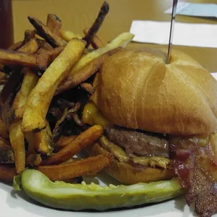 XXX Burger. Bacon cheeseburger with peanut butter