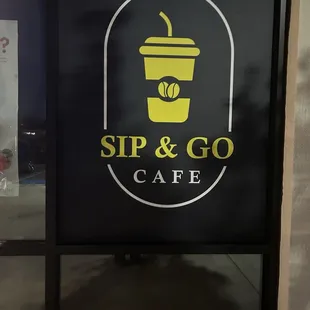The signage (that doesn&apos;t standout) in the evening.