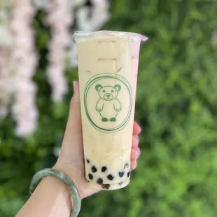 Jasmine Milk Tea with boba