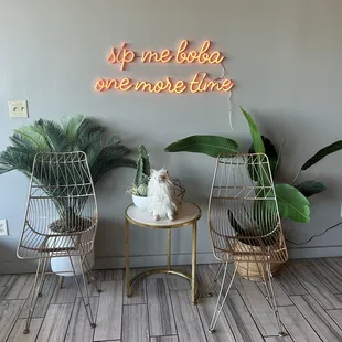 two chairs and a table