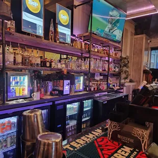 a view of the bar area