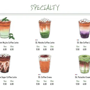 Sip House&apos;s Specialty Menu