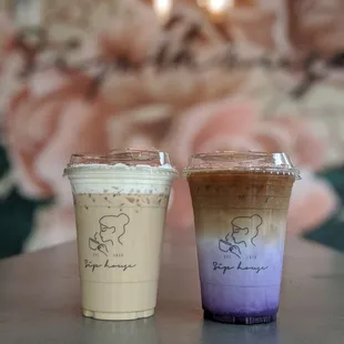 Coffee crema &amp; ube latte (IG: hangryforwhat)