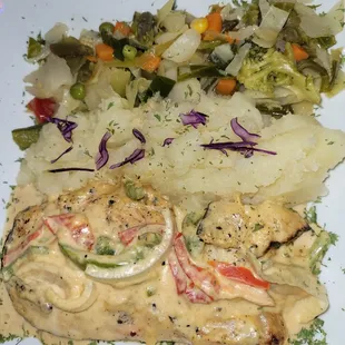 Salmon in Garlic Lemon and Butter Sauce