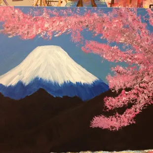 Mt Fuji with cherry blossoms