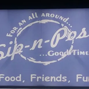 Sign says it all   Food Friends  Fun