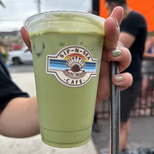 Matcha milk tea