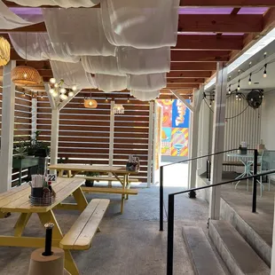 Outdoor dining space