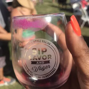 Lipstick and wine! ;)