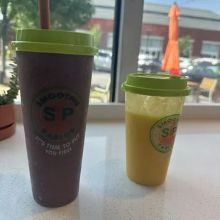 Protein drink and mango