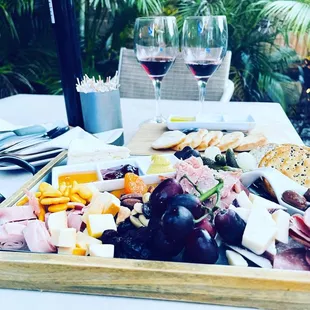 Wine, Cheese and Charcuterie Board