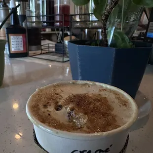 Creme brûlée signature drink
