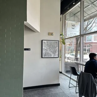 a person sitting at a table