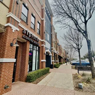 brick storefronts...