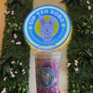 Purple Ube Brulee Milk Tea