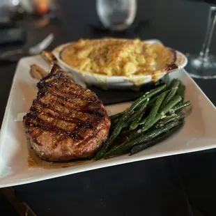 Pork chop with maple glaze