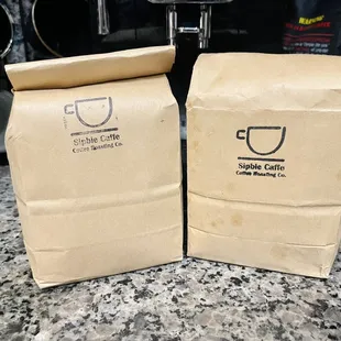 Shipped bags of delicious whole bean coffee