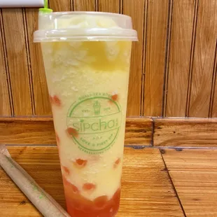 Sunshine boba drink