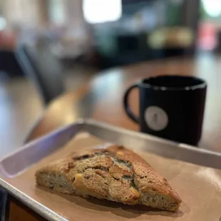 Blueberry white chocolate scone