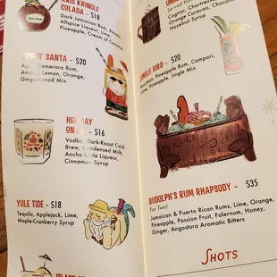 Menu: Cocktails (12/2022).