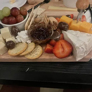 Fruit and cheese charcuterie