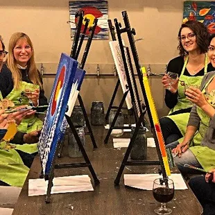 Always a fun night out in Denver at Sipping N' Painting Hampden!