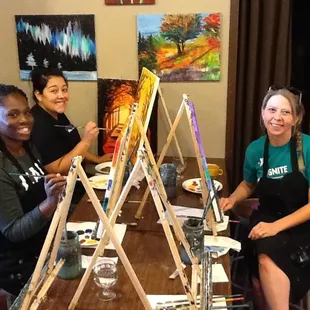 A little painting, a little drinking, a little socializing... fun!