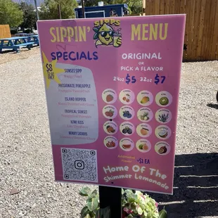 Sipps Flavor Options