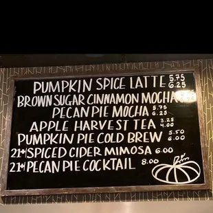 a menu
