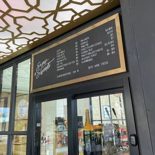 Walk up window + menu.