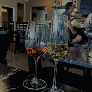 Sparkling and rose flight (first glass)