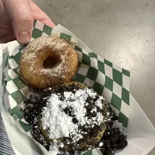 Cronut (Cinnamon Sugar + Cookies and Cream)
