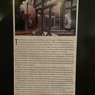 Anonymous Gourmet article