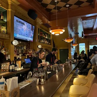 The bar with comfy seats