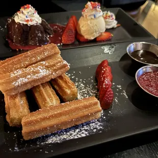 Churros and Lava Cake
