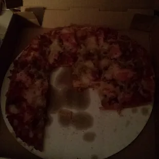 All meat pizza...yum!