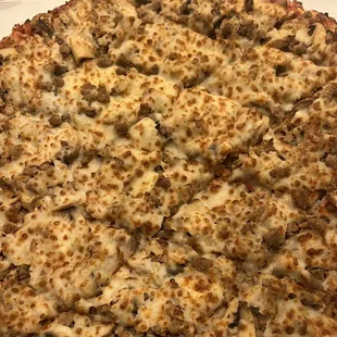 My favorite- sausage, mushroom, and extra cheese! Amazing!