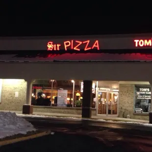 the front of the restaurant