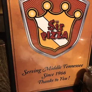 a sign for serving middle tennessee thanks to you