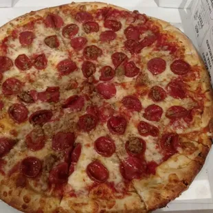 Medium Pepperoni &amp; Sausage pizza