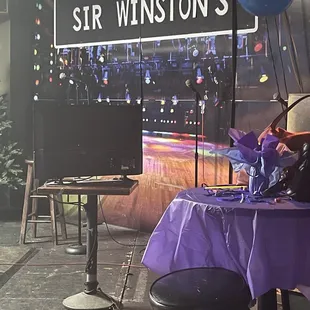 a stage set up for a concert