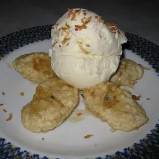 Fried Banana with Coconut Ice Cream