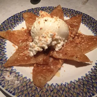 Crispy Thai Pancake with Coconut Ice Cream