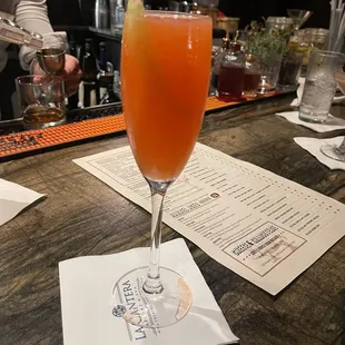 French 76 with strawberry