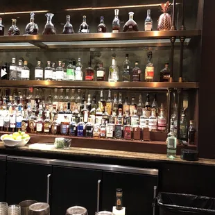 Wonderful bourbon selection.