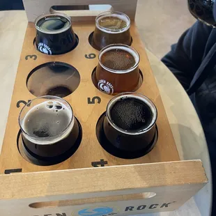 Dark beer flight - delicious